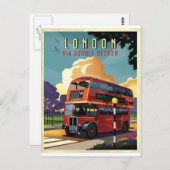 London Bus Postkarte (Vorne/Hinten)
