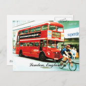 London-Bus-Postkarte Postkarte (Vorne/Hinten)