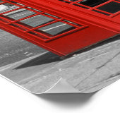 London Bus & Red Telefone Box Poster (Ecke)