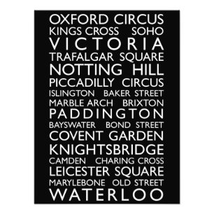 London-Bus-Rolle (Bus blind) Fotodruck