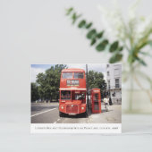 London Bus & Telefone Box Central London 1998 Postkarte (Stehend Vorderseite)