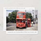 London Bus & Telefone Box Central London 1998 Postkarte (Vorne/Hinten)