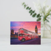 London Bus und Big Ben Postkarte (Stehend Vorderseite)