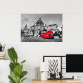 London Bus und St. Paul's Cathedral Poster (Heimbüro)
