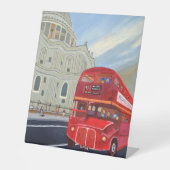 London Bus und St. Paul's Cathedral Stand Pedestal Sockelschild (Vorderseite)