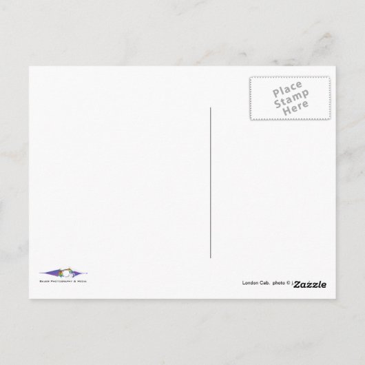 London Cab Postkarte (Rückseite)