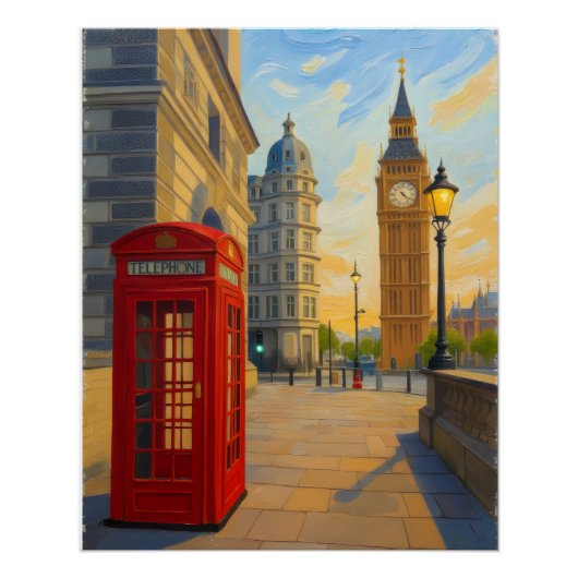 London Calling - Big Ben Original Digital Art Poster (Vorderseite)