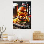 London Calling Burger 24x36 Poster (Küche)