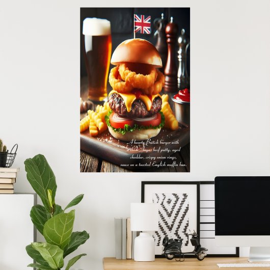 London Calling Burger 24x36 Poster (Heimbüro)