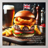 London Calling Burger Poster (Vorne)