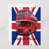 LONDON CALLING POSTCARD POSTKARTE (Vorne/Hinten)