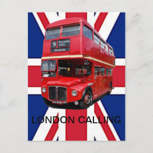LONDON CALLING POSTCARD POSTKARTE