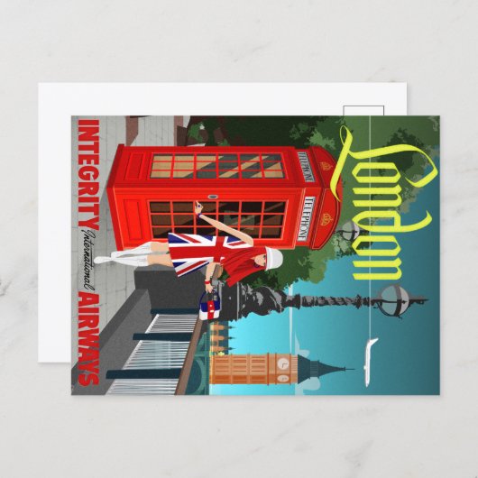 London Calling Postkarte (Vorne/Hinten)