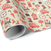 London Childish: Funny Pattern Design Geschenkpapier (Rolleneckpunkt)
