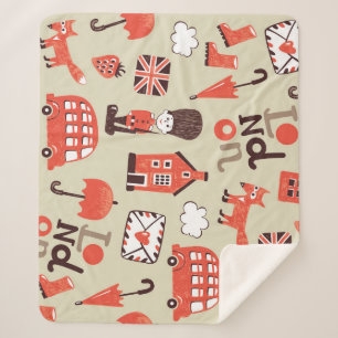 London Childish: Funny Pattern Design Sherpadecke