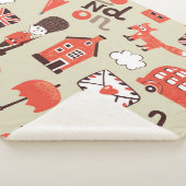 London Childish: Funny Pattern Design Sherpadecke (3/4)