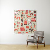 London Childish: Funny Pattern Design Wandteppich (Beispiel)