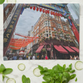 London Chinatown Gate View Teetuch Geschirrtuch (Gefaltet)