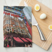 London Chinatown Gate View Teetuch Geschirrtuch (Viertel Falte)