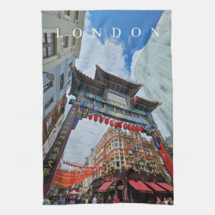 London Chinatown Gate View Teetuch Geschirrtuch