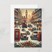 London Christmas Elegance Dankeskarte (Vorne/Hinten)