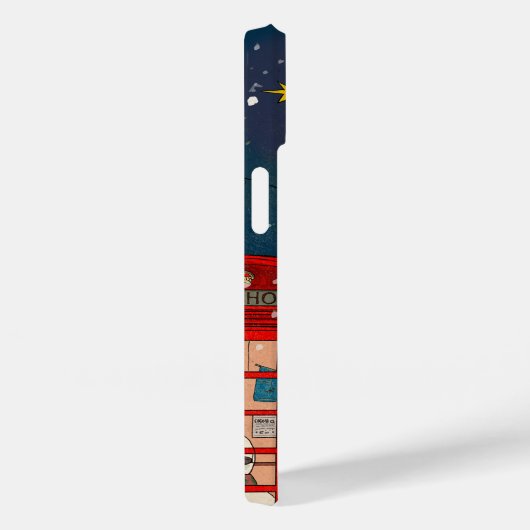 London Christmas Night Cityscape Retro inspiriert Case-Mate iPhone Hülle (Rückseite / Rechts)