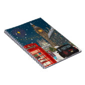 London Christmas Night Cityscape Retro inspiriert Notizblock (Rechte Seite)