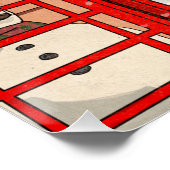 London Christmas Night Cityscape Retro inspiriert Poster (Ecke)