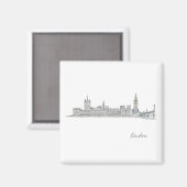 London City Big Ben Architecture Landscape Magnet (Vorderseite/Rückseite)