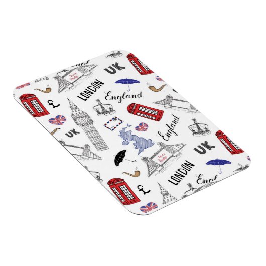 London City Doodles Pattern Magnet (Rechte Seite)