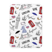 London City Doodles Pattern Magnet (Vertikal)