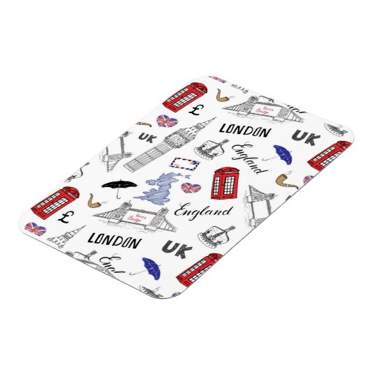 London City Doodles Pattern Magnet (Linke Seite)