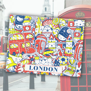 London City England Tourist Reisen Kinder Postkarte