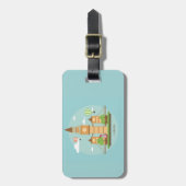 London City Illustration Gepäckanhänger (Vorderseite vertikal)