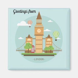 London City Illustration Magnet