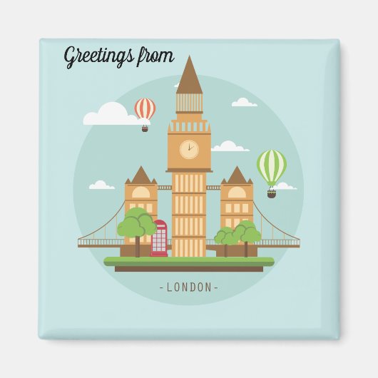 London City Illustration Magnet (Vorne)