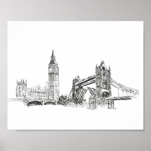 London city illustration poster (Vorne)