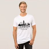 London City Landmark Travel Design Tri-Blend Shirt (Vorderseite voll)
