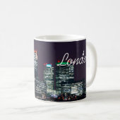 London City Night Skyline UK Travel Kaffeetasse (VorderseiteRechts)