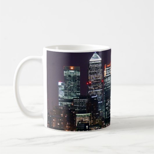 London City Night Skyline UK Travel Kaffeetasse (Links)