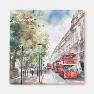 London City Red Bus England Reisen Magnet