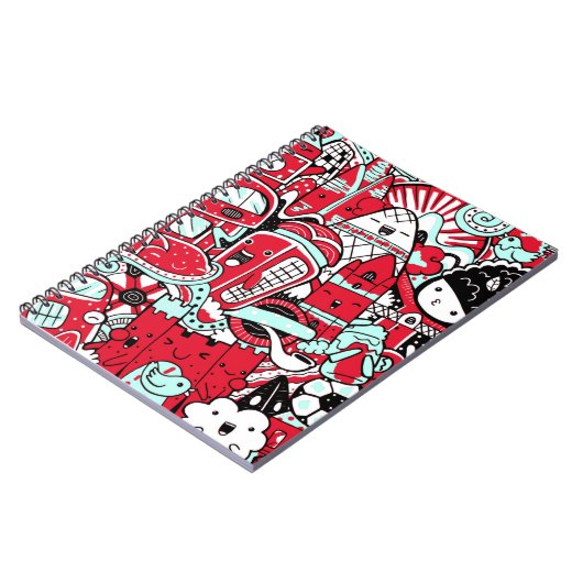 London City Scene, Cute Doodle Notizblock (Linke Seite)