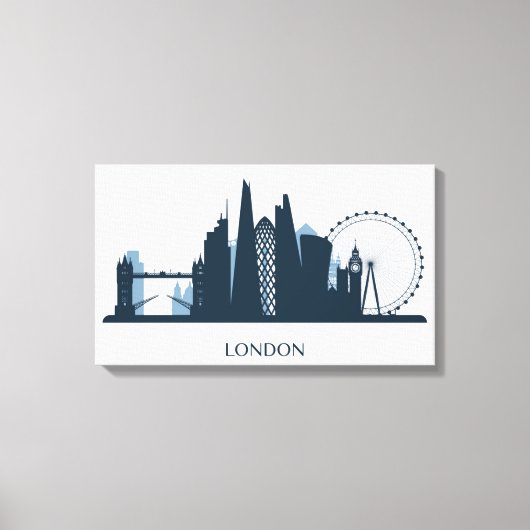 London City Skyline Leinwanddruck (Vorderseite)