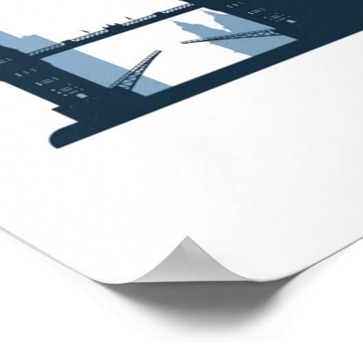 London City Skyline Poster (Ecke)