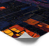 London City Skyline Poster - Iconic British Art (Ecke)