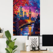 London City Skyline Poster - Iconic British Art (Heimbüro)