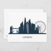 London City Skyline Postkarte (Vorne/Hinten)