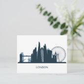London City Skyline Postkarte (Stehend Vorderseite)