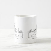 London City Stylized Skyline Kaffeetasse (Mittel)
