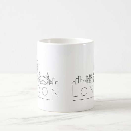 London City Stylized Skyline Kaffeetasse (Mittel)